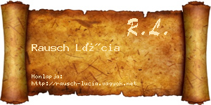 Rausch Lúcia névjegykártya